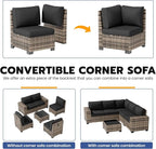 Patio Furniture Set, Wide Armrest Outdoor Furniture Set - Image 4