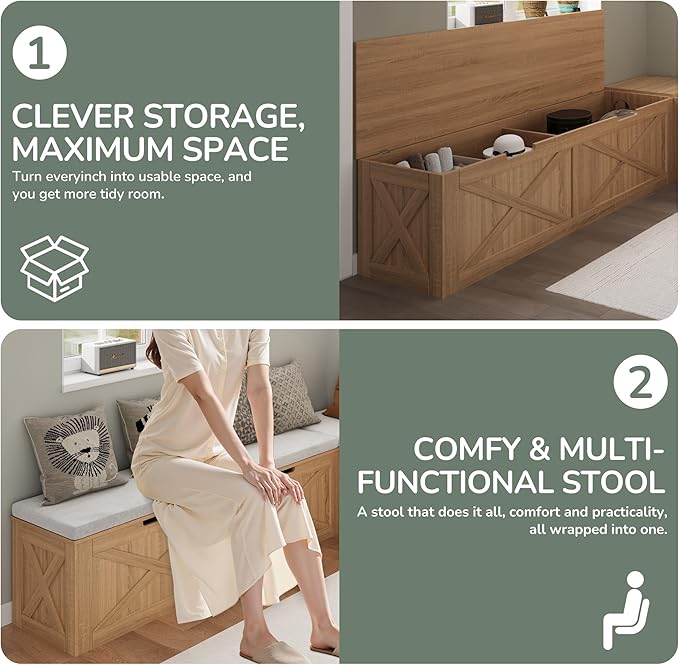 Bobve L-Shape Storage Bench - Image 7