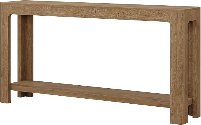 Tribesigns 63 Inch Entryway Console Table, 2-Tier Farmhouse Narrow Sofa Table - Image 9