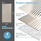 Art3d 4 Pack 47.2 x 23.6in. Wood Slat Acoustic Panels - Image 6