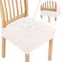Smiry Waterproof Seat Covers for Dining Room Chairs Set of 4, Stretch Jacquard by Smiry