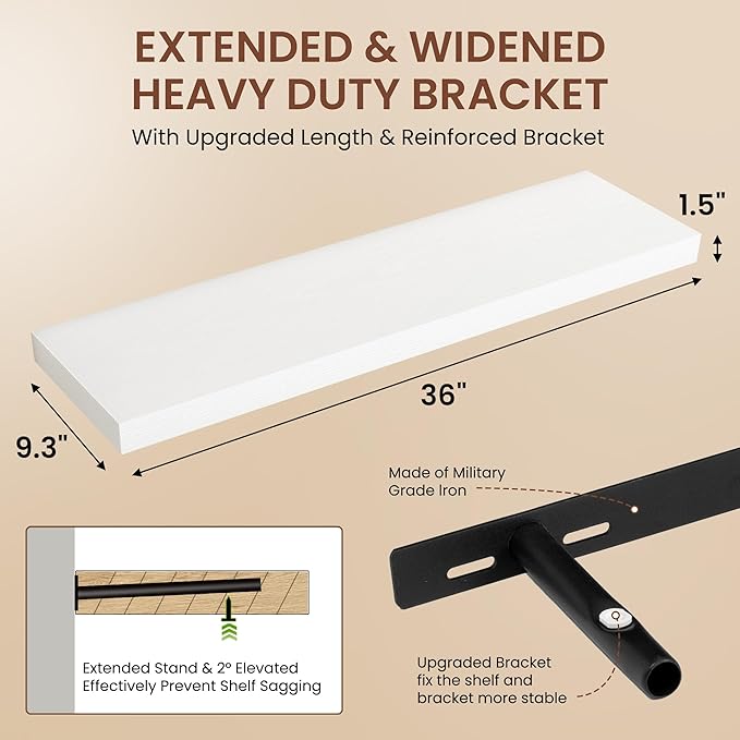 Dreamland 36 Inches Floating Shelves - Image 3