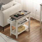 ChooChoo Farmhouse end Table Living Room Set of 2, Sofa Side Table Living Room - Image 4