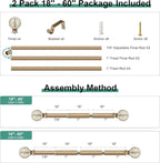 QDWIS 2 Pack Boho Wood Curtain Rods - Image 8