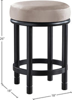 Meridian Furniture 977Taupe-C Monette Collection Art Deco Counter Stool - Image 3