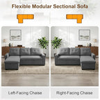 82" L Shaped Sleeper Sofa Bed, Pull Out Sectional Couch - Image 7