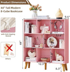 LEYAOYAO 8 Cube Bookshelf, 3 Tier Bookcase - Image 2