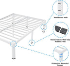 ROIL 14 Inch White California King Bed Frame - Image 5