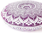 Mandala Floor Pillow Cover Meditation Cushion Seating Throw Hippie Round by EyesofIndia
