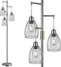 Nintiue Dimmable Floor Lamp, 3 x 800LM LED Edison Bulbs Included, Industrial by Nintiue