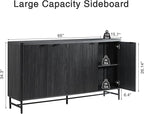 Fatmok 65" Fluted Buffet Cabinet - Image 2