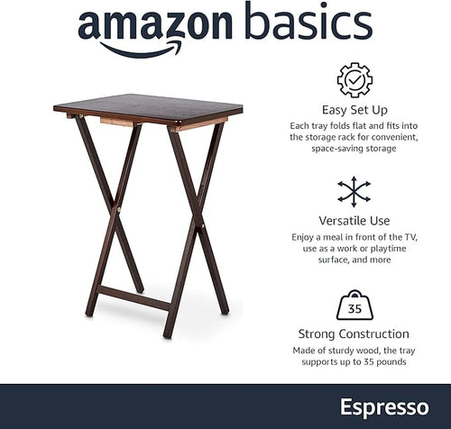 Amazon Basics Portable Foldable TV Tray Table - Image 2