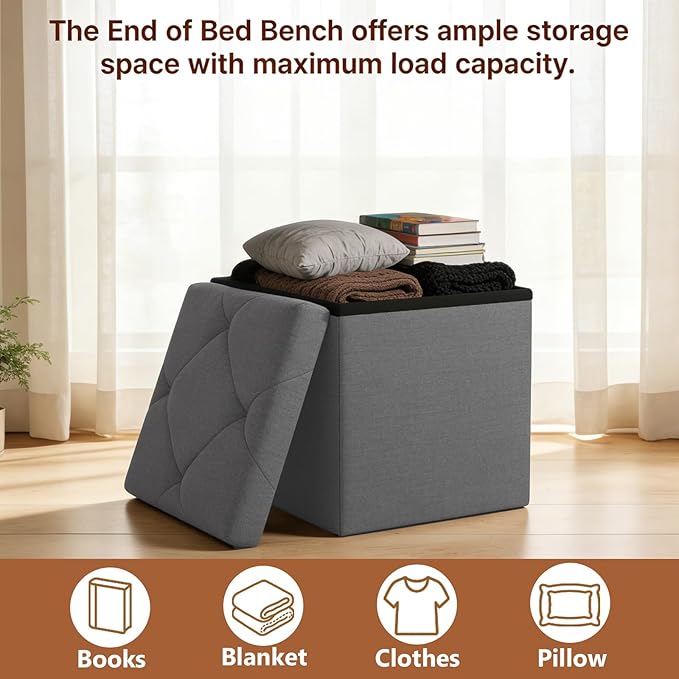Storage Ottoman Footrest Stool Small Ottoman - Image 6