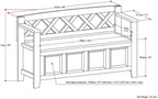 SIMPLIHOME Amherst Entryway Storage Bench - Image 15