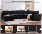 Oversized Modular Sectional Sofa Couch, Large 7 Seater Corner Sofa Modern U - Image 4