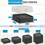 Bed Risers 1 inch, 2 inch, 3 inch, 4 inch Heavy Duty, Adjustable Furniture Riser - Image 2