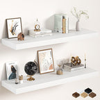 White Floating Shelves 48Inch Long, 12 Inch Deep Floating Shelves by FunMemories