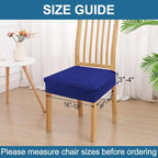 Smiry Waterproof Seat Covers for Dining Room Chairs Set of 8, Stretch Jacquard - Image 2