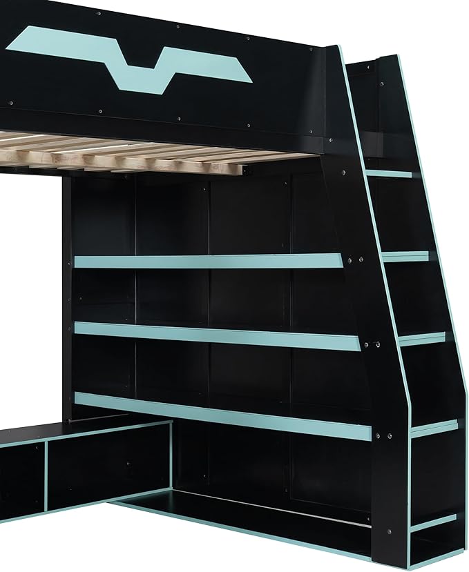 Full Size Wood Esports Loft Bed - Image 8