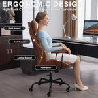 E-Motie Office Chair, Leather Desk Chair - Image 3