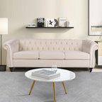AVZEAR 3 seat Sofa, Velvet Living Room Large Modern Chesterfield Fabric Modern - Image 4