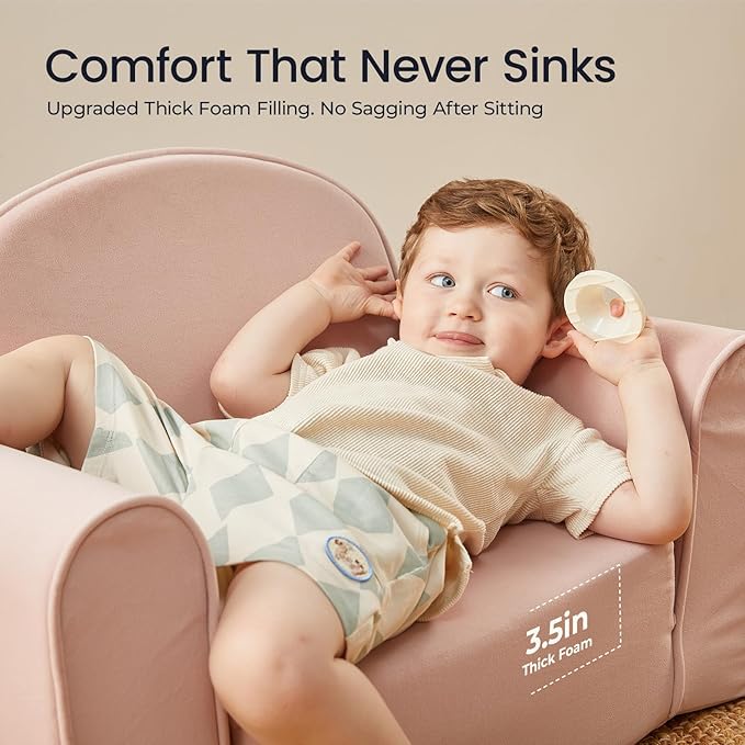 Tiny Land 2-in-1 Foldable Kids Couch - Image 3