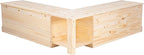 Linon Harris Unfinished Wood Backless Nook - Image 9