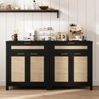 HOKYHOKY Rattan Sideboard Buffet Cabinet, Boho Storage Cabinet - Image 4