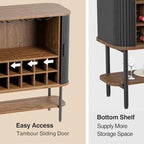 FiveWillowise Black Coffee Bar Cabinet - Image 6