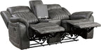 Lexicon Recliner Living Room Set, Home Theater Seating, Manual Polished - Image 8