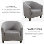 SearchI Club Chair Slipcover Stretch Barrel Chair Covers Printed Tub Chair - Image 6