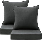 Sunbrella Outdoor Deep Seat & Back Cushion Set, 24 x 24 Inch Water Repellent by Supflourishia