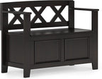 SIMPLIHOME Amherst Entryway Storage Bench by SimpliHome