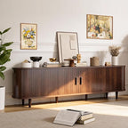 70" Mid Century Modern TV Stand, Wood TV Consoles - Image 8