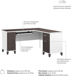 Bush Home 60-Inch L-Shaped Desk - Image 8