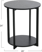 Household Essentials Jamestown Round Side End Table - Image 3