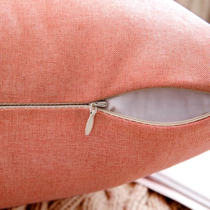 MIULEE Pack of 2 Decorative Outdoor Solid Waterproof Throw Pillow Covers Spring - Image 3