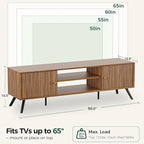 COMHOMA TV Stand for Living Room, Mid Century Modern Entertainment Center for - Image 3