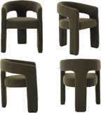 Modern Sherpa Dining Chairs Set of 2, Upholstered Barrel Chairs - Image 9