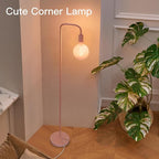 ONEWISH Pink Floor Lamp for Bedroom, Cute Standing Lamp - Image 3