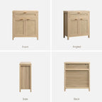 SICOTAS Sideboard Buffet Storage Cabinet Set of 3, Rattan Credenza Buffet Table - Image 10