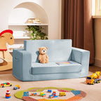 Kids Couch, 2-in-1 Toddler Chair Comfy 1-3 Years, Convertible Kids Chair - Image 2