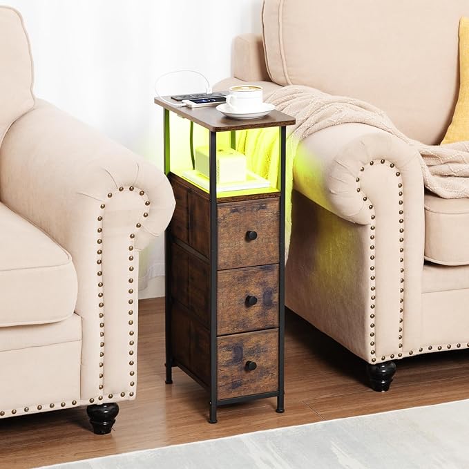 LOAKEKEL Narrow End Table Living Room - Image 2