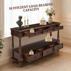 Vintage Solid Wood Console Table - Image 6