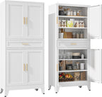 YAUWOH 71''Tall Kitchen Pantry Cabinet by YAUWOHFactoryOutletsColorfulMetalFurniture