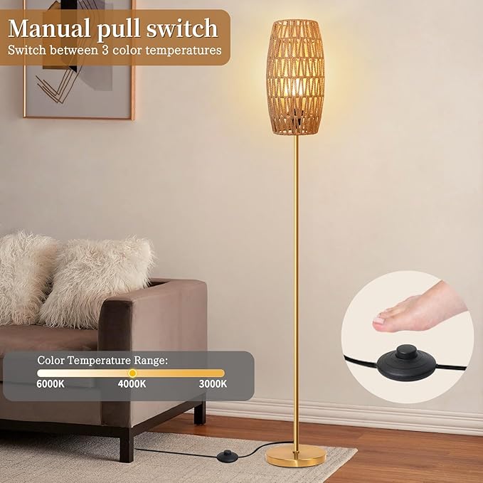 Ruiever Floor Lamp for Living Room, Farmhouse Floor lamp, Modern Standing lamp - Image 7