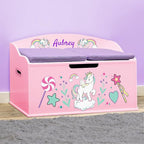 DIBSIES Personalized Creative Wonders Toy Box, Unicorns & Rainbows, 30 x 19.25 - Image 2
