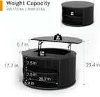 JOINICE 31.5" Round Lift Top Coffee Table - Image 2