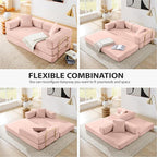 4-in-1 Folding Convertible Sofa Bed, 78 Inch Boneless Couch - Image 4