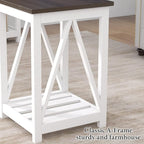 ChooChoo Farmhouse End Table, Rustic Vintage End Side Table - Image 9